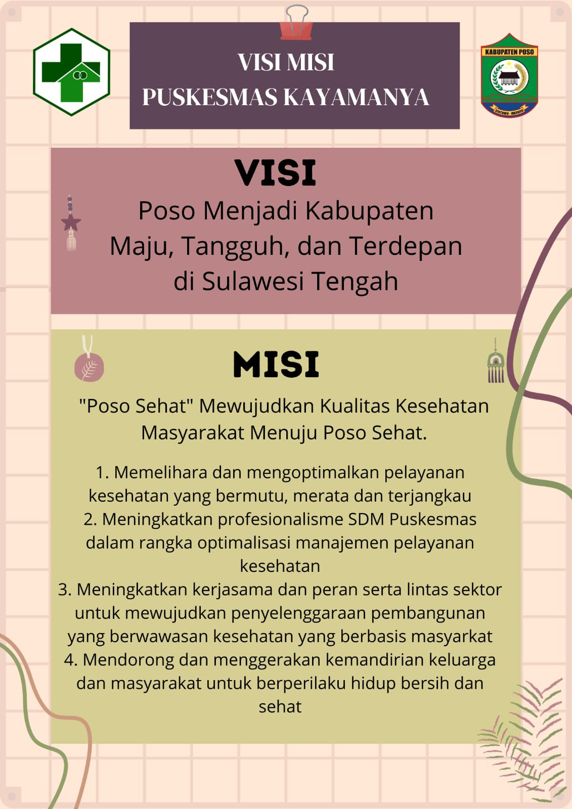 VISI MISI PUSKESMAS KAYAMANYA